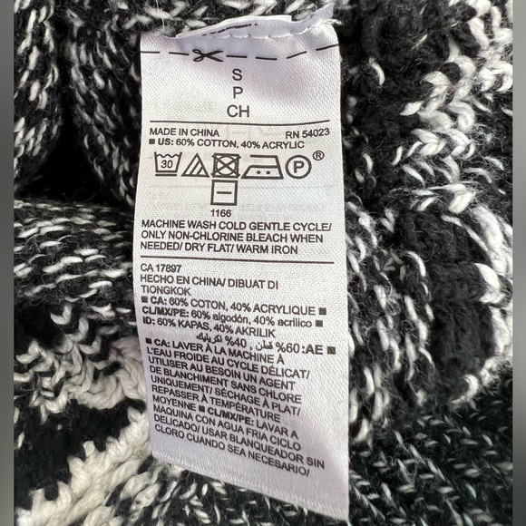 S OLD NAVY Nordic Scandinavian pattern Heather yarn Knit Sweater cotton blend - Picture 7 of 7